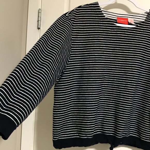 Liz & Co Navy stripe cotton pullover - Ladies Large - Picture 8 of 10